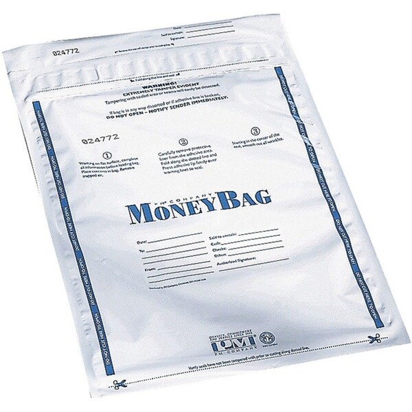 Disposable Money Bag, Plastic, 9"x12", 100/PK, Opaque PK